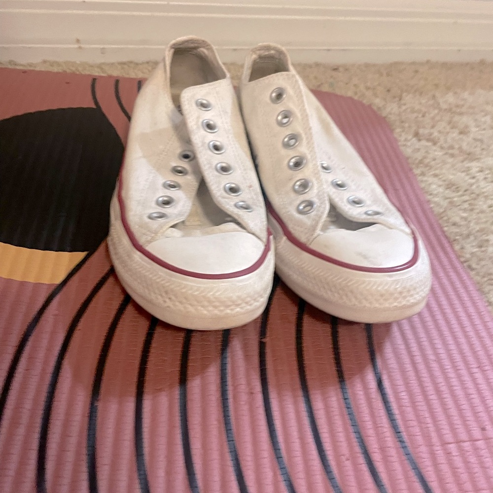 white low top converse